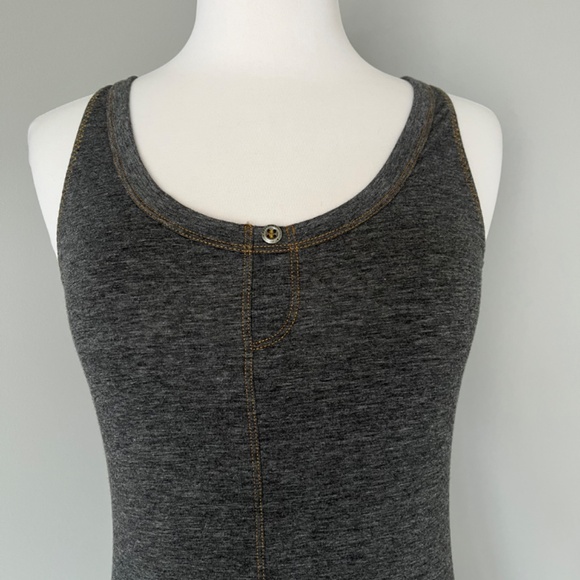 Diesel Lingerie Underwear Loung Pajama Cotton blend Gray Logo Lace Trim Tank Top - Picture 9 of 14